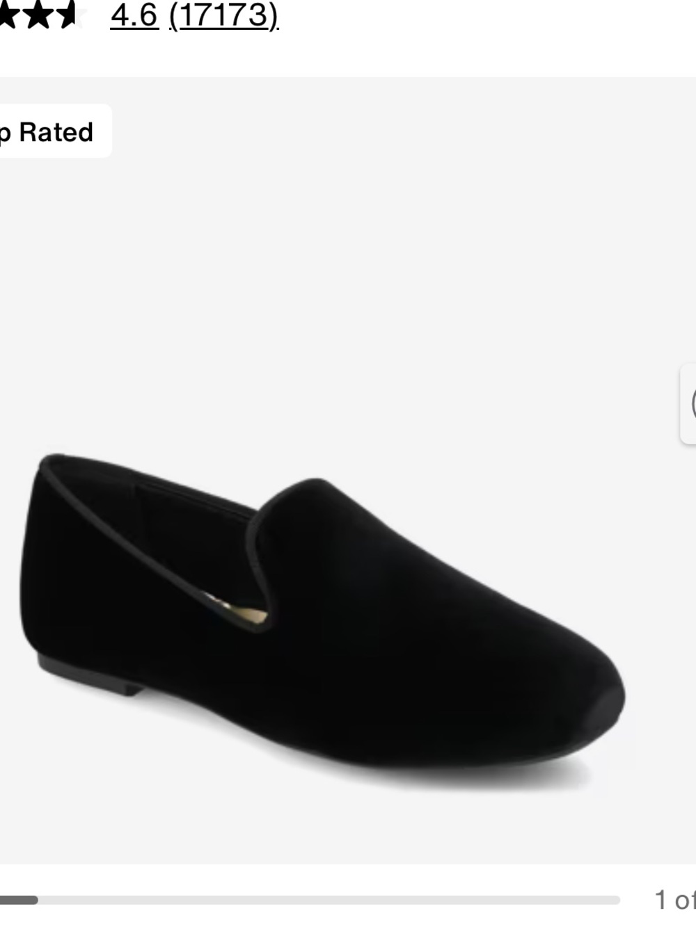 Birdies 8.5 Velvet Slip-On Loafer - Black